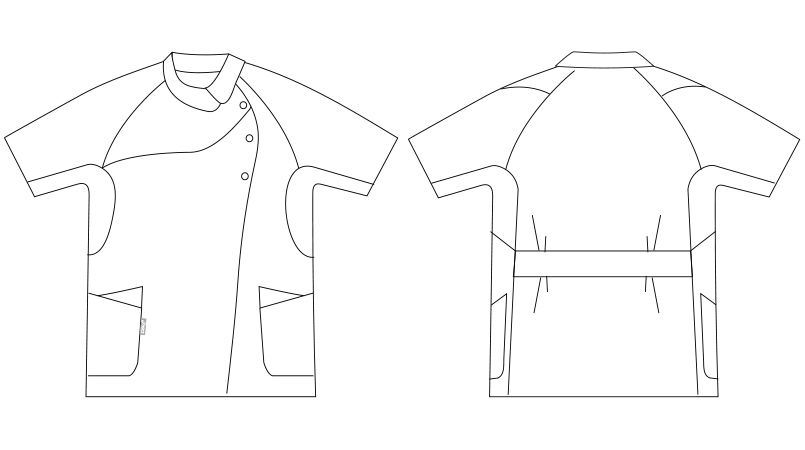 LKM001-0100 0105 0119 0145 アシックス(asics) ナースジャケット(女性用) ハンガーイラスト・線画