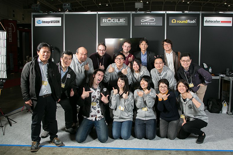 「CP+」会場内、イメージビジョン株式会社様展示ブースにて