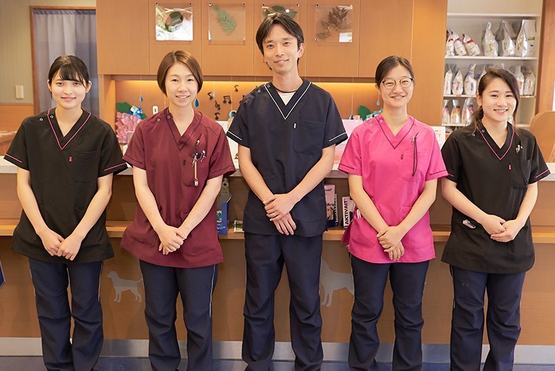 色とりどりのスクラブに個性が表れる